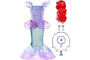 Princess Mermaid Costume for Girls 3t with Wig Crown Jewelry