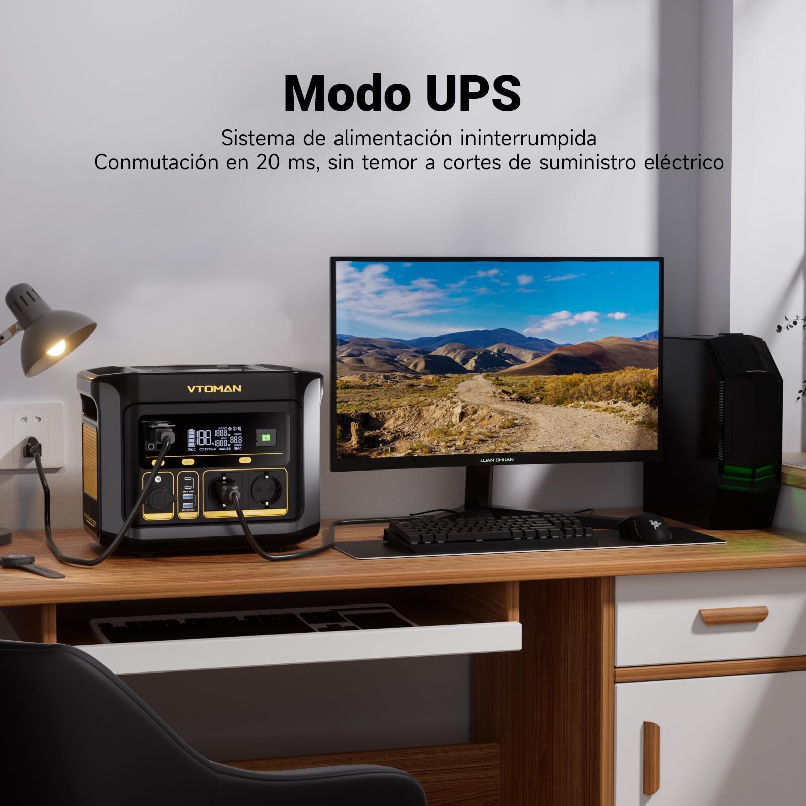 VTOMAN FlashSpeed 600 Estación de Energía Portátil con 110W Panel Solar | Generador Solar 499Wh 600W, Batería LiFePO4, 80% Carga Rápida en 1H, Capacidad Ampliable, Camping, Fiestas, Jardin