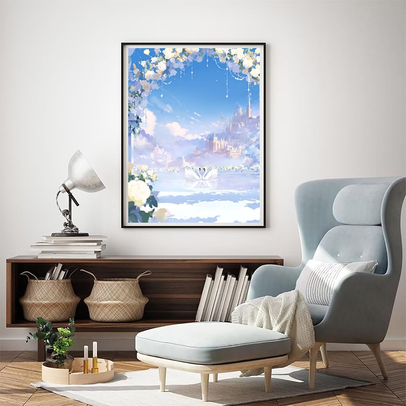 5D Diamentowe Malarstwo Abstrakcyjny Zamek, Diamentowe Malarstwo Diamentowe Malarstwo Pełny Zestaw Dzieci Prezent, DIY DIY Dorośli Diamentowe Malarstwo Do Dekoracji Ściany Domu 80x100 cm SYLF371