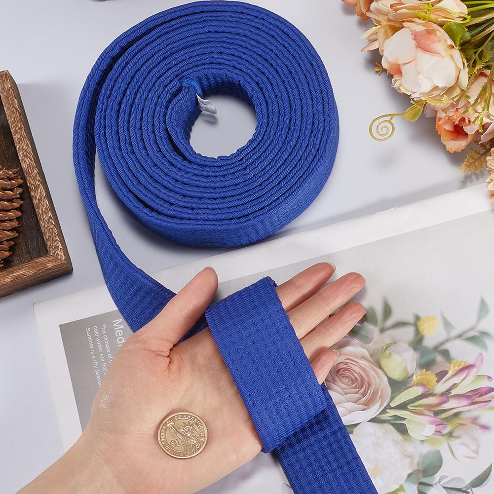 CREATCABIN Ceinture Jiu Jitsu Bleu Foncé Ceinture d'arts Martiaux en Polyester Ceinture Judo Jiu-Jitsu TKD Aïkido Ceinture Classement Uniforme Longue et Souple Ceintures d'ajustement Universel 280cm
