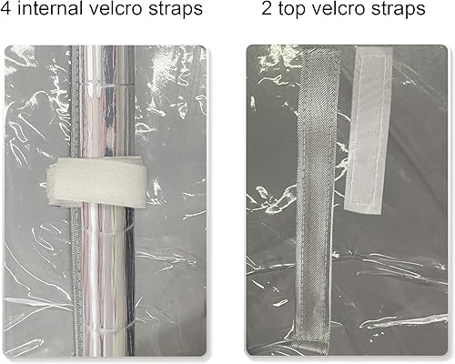 Miniatura 5 de IndigoTempest9 Funda impermeable de vinilo transparente para estantes de alambre, 36 pulgadas de ancho x 14 pulgadas de profundidad x 54 pulgadas de