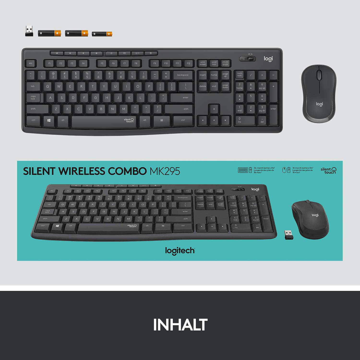 Logitech MK295 silencioso inalámbrico COMBO - DEU QWERTZ