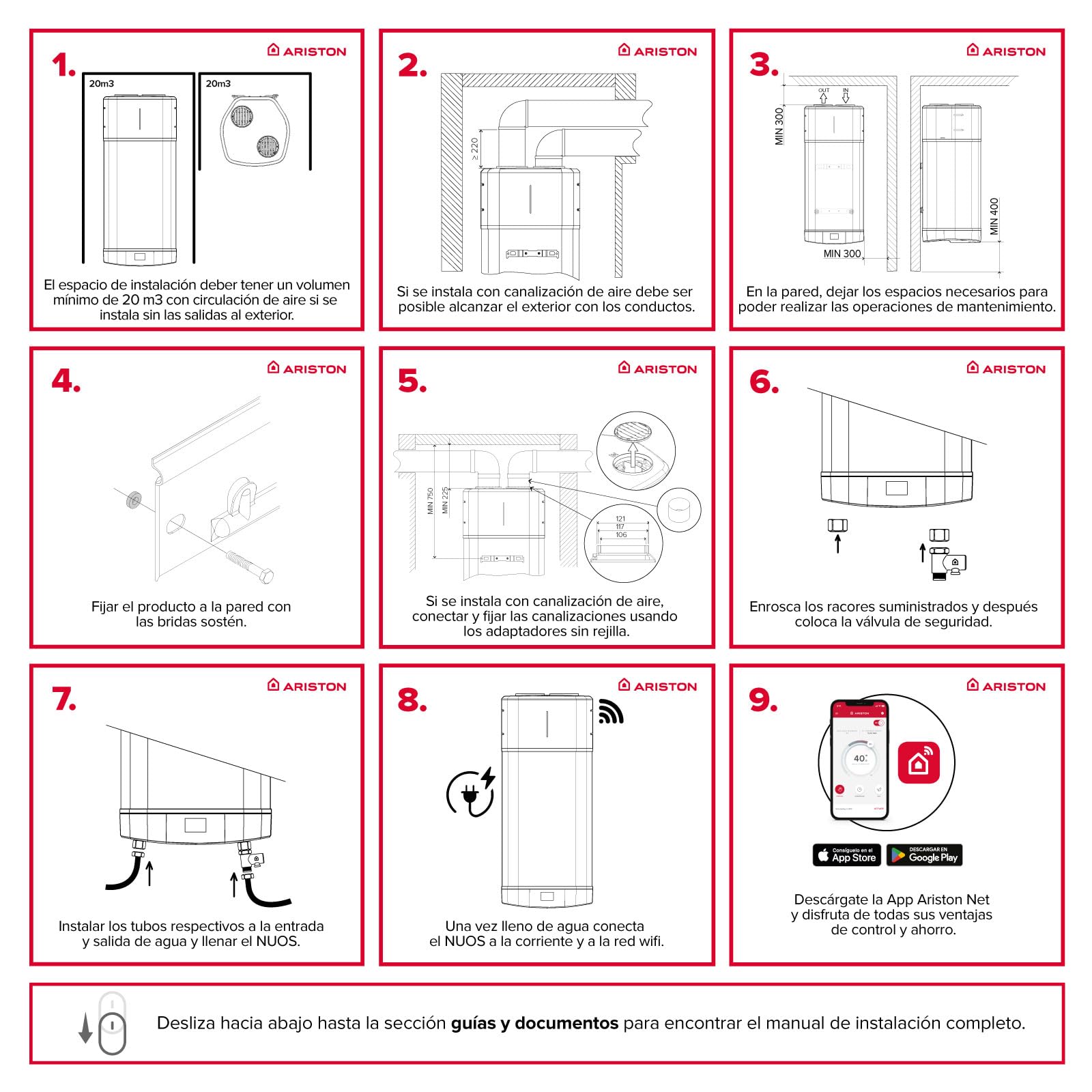 Ariston Nuos Plus S2 Wifi - Termo 80 Litros con Bomba de Calor, Calentador de Agua Bajo Consumo, Control con App, Compatible con Alexa, Clase A+ (A+/F) - Servicio Post-Venta solo Disponible en España