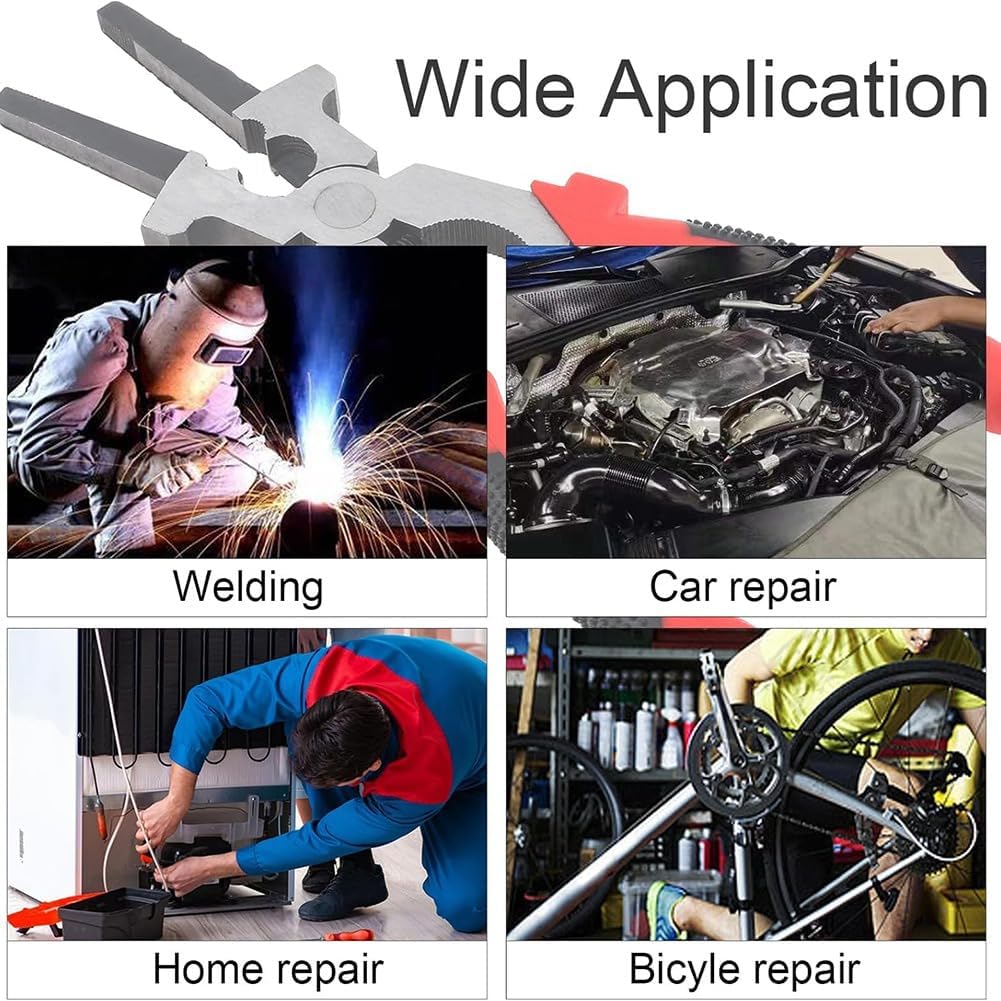 7Pcs Scratch Wire Brush Welding Hammers Slag Removal Tool, Welding Slag Removal Tool Set with Sheet Thickness Gauges