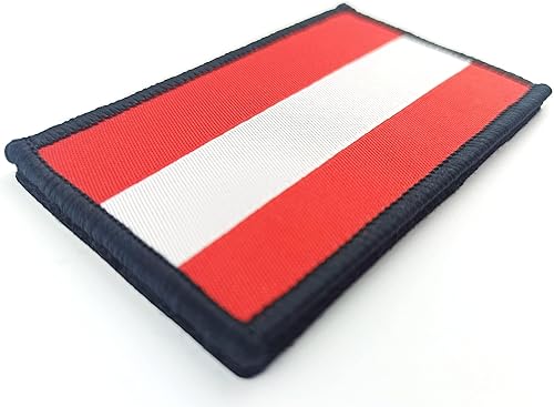 Miniatura 5 de Overdecor Parches militares tácticos con la bandera austriaca de Austria, cierre de velcro, paquete de 2