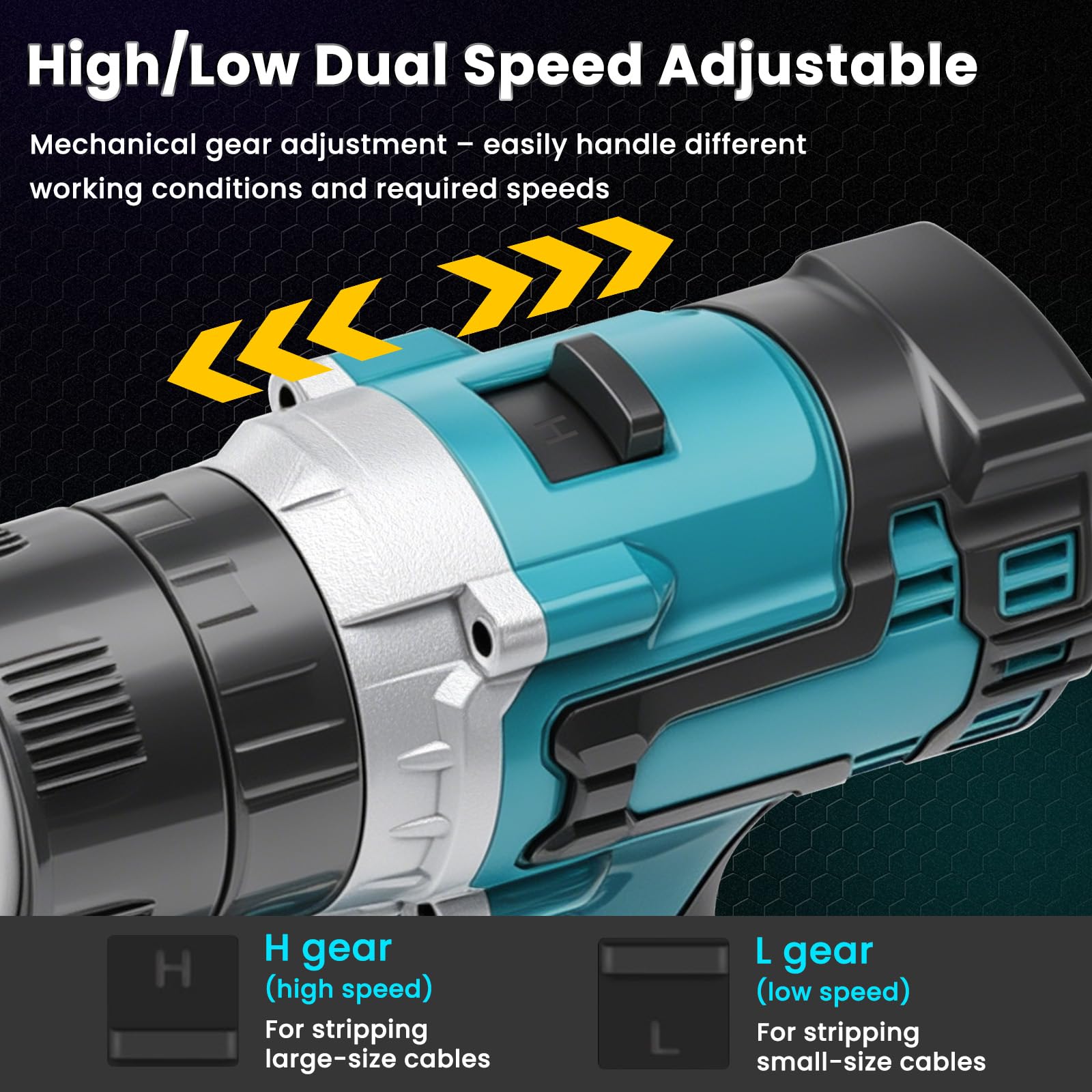 Macchina Spellacavi Elettrica Compatibile con Makita 18V (Batteria Non Inclusa), Spellafili Automatico per Cavi in Rame da 50-300 mm², Utensile Portatile per Recupero e Lavorazione Cavi