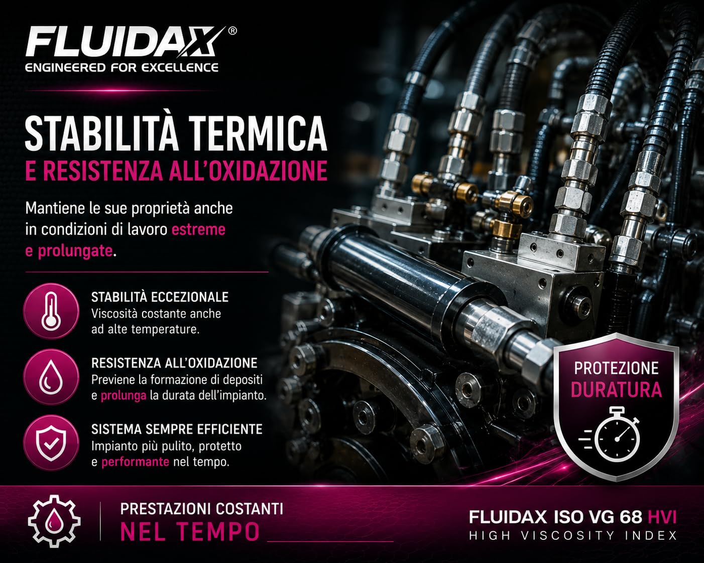 Olio Idraulico ISO VG 68 HVI 5L – Olio Oleodinamico HVLP ad Alto Indice di Viscosità – Antiusura, Antiossidazione e Anticorrosione – per Macchine Agricole, Movimento Terra e Sistemi Idraulici