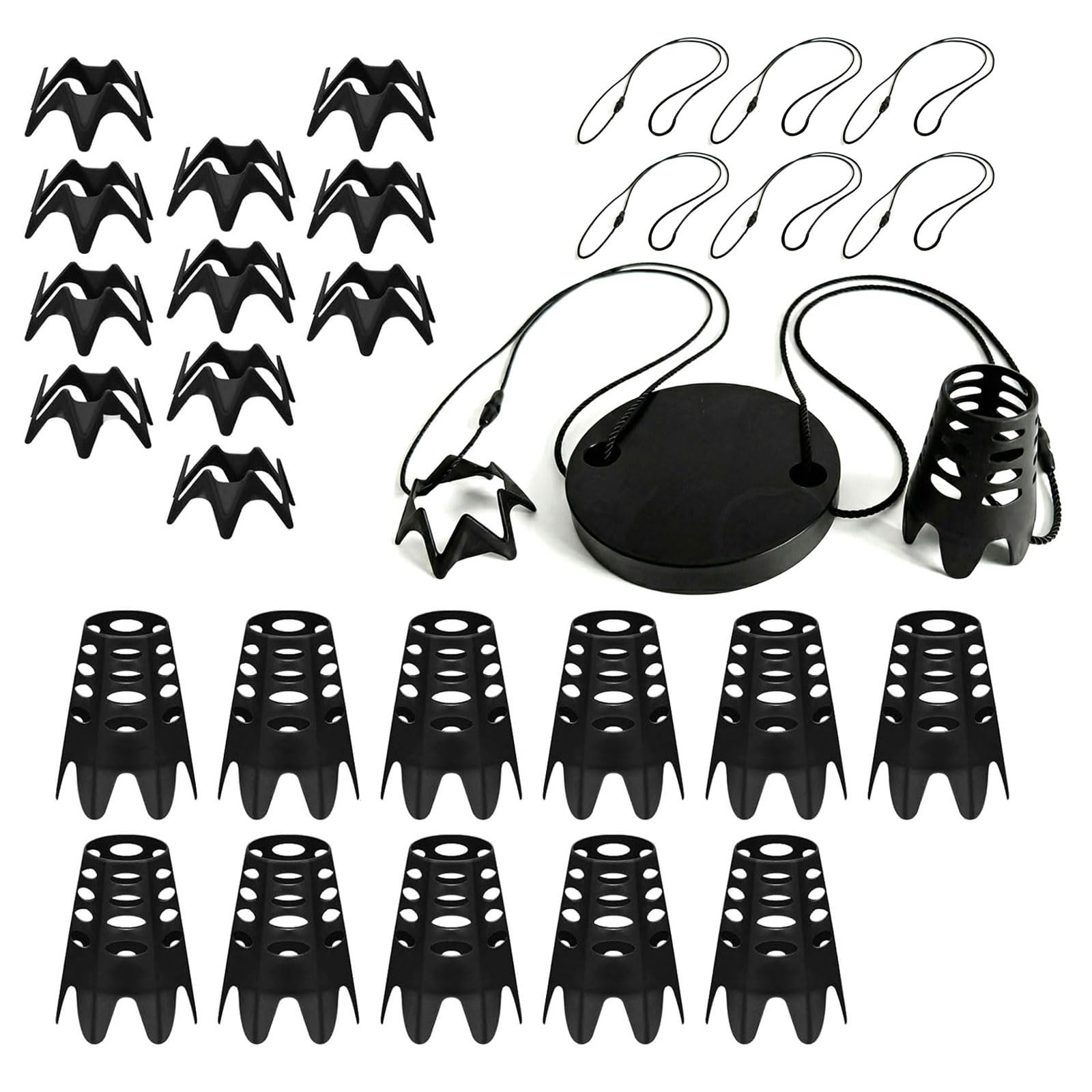 Kunststoff Golf Tees Set mit Einstellbarer Höhe und gewichtetem Design für eine stabile Ballplatzierung beim Golftraining Übungstees