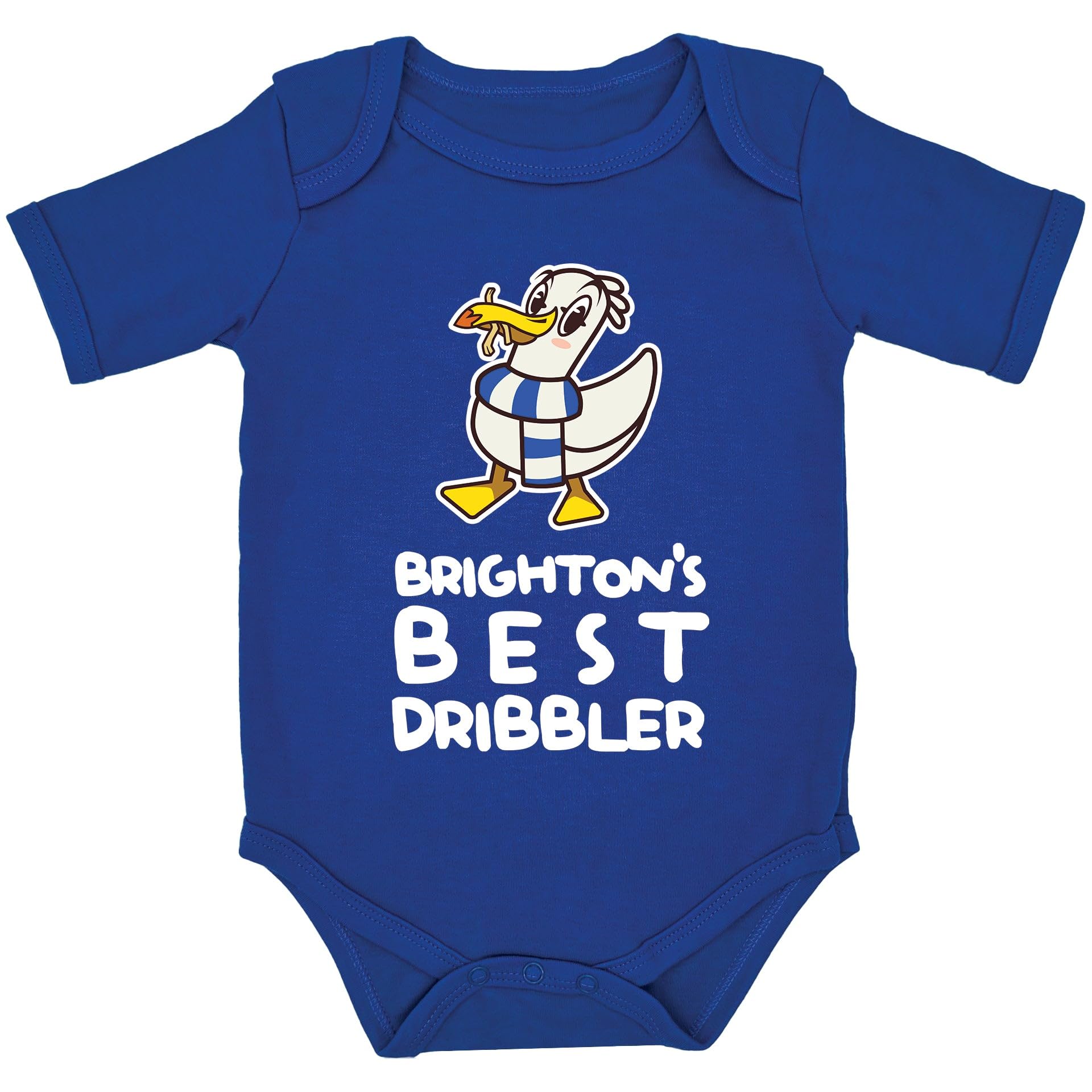Partisan Brighton Inspired Baby Grow – Brighton's Best Dribbler – 100% Cotton – 3–6 Months