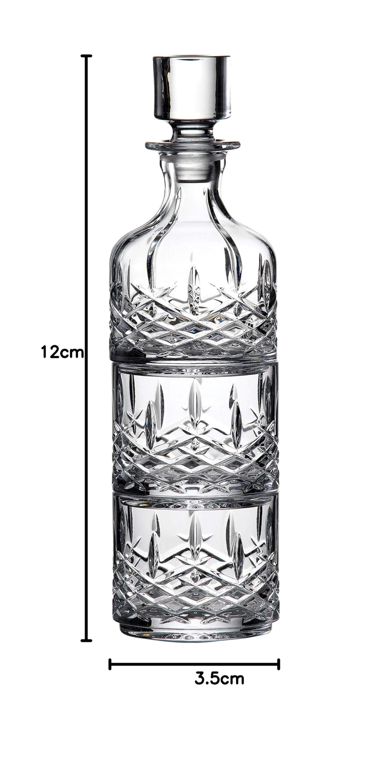 Waterford 40033794 Marquis Markham Carafe à décanter et gobelet empilables en verre