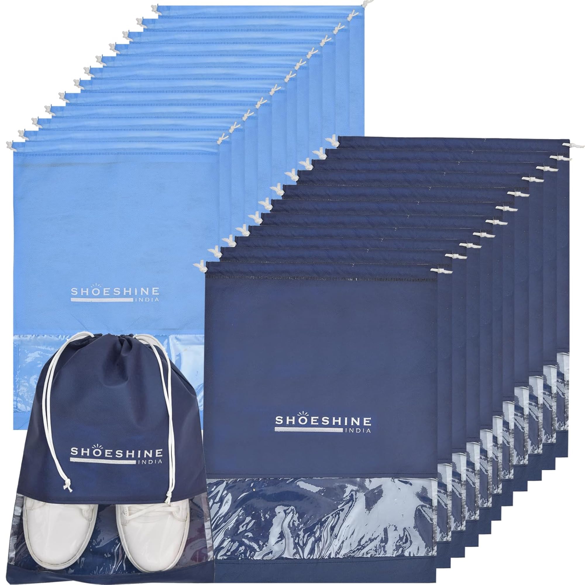 Shoe Bag Set of 24 Pcs, Clear Window Design