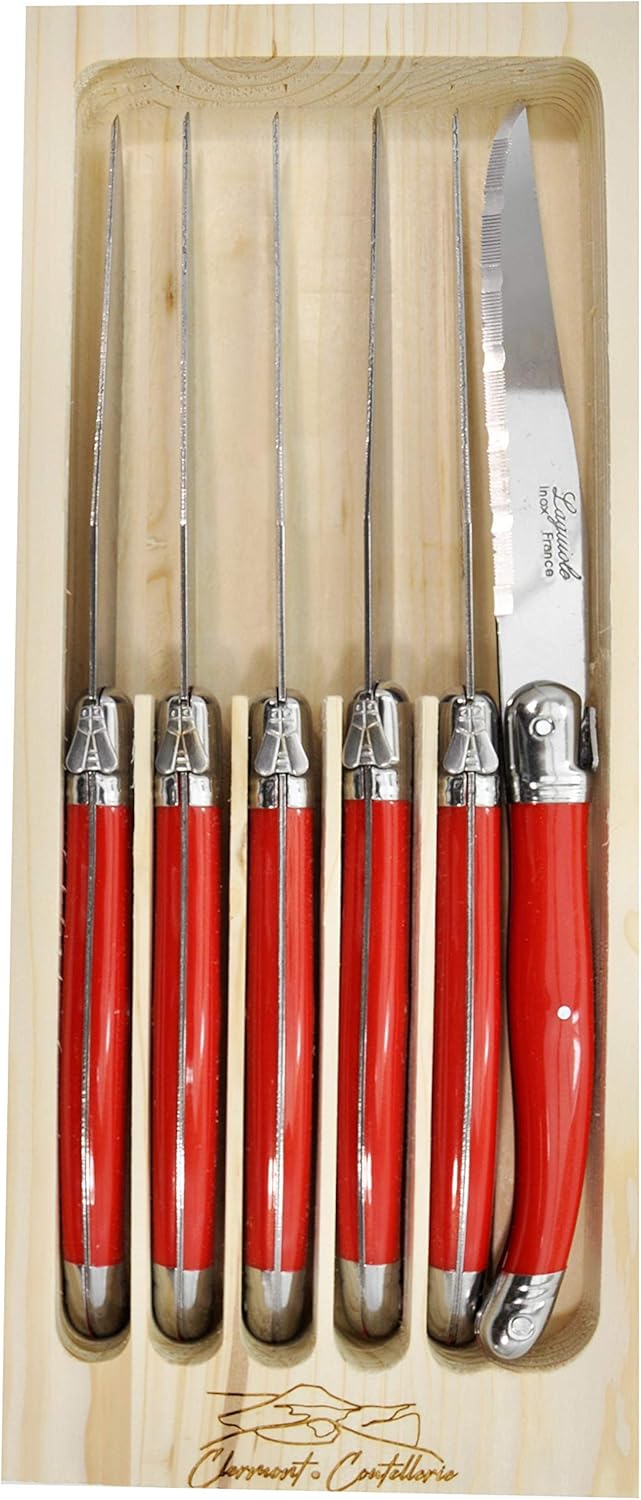 Laguiole Serrated Edge Sharp Premium Dishwasher Safe Full Tang Stainless Steel 6