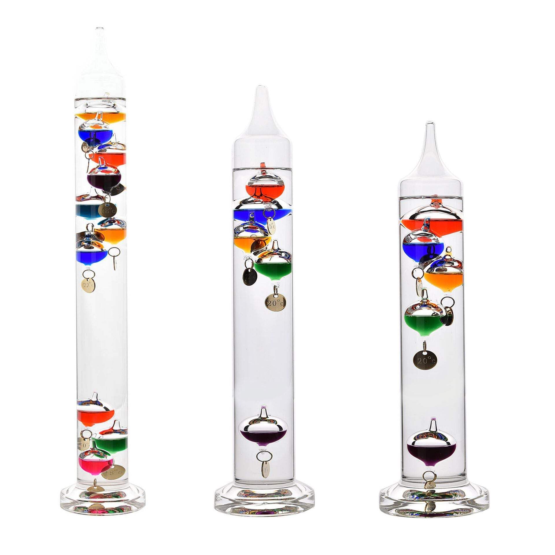 Widdop Bingham Galileo Thermometer 28cm Multi Coloured 5 Bulb G106, transparent - Image 4
