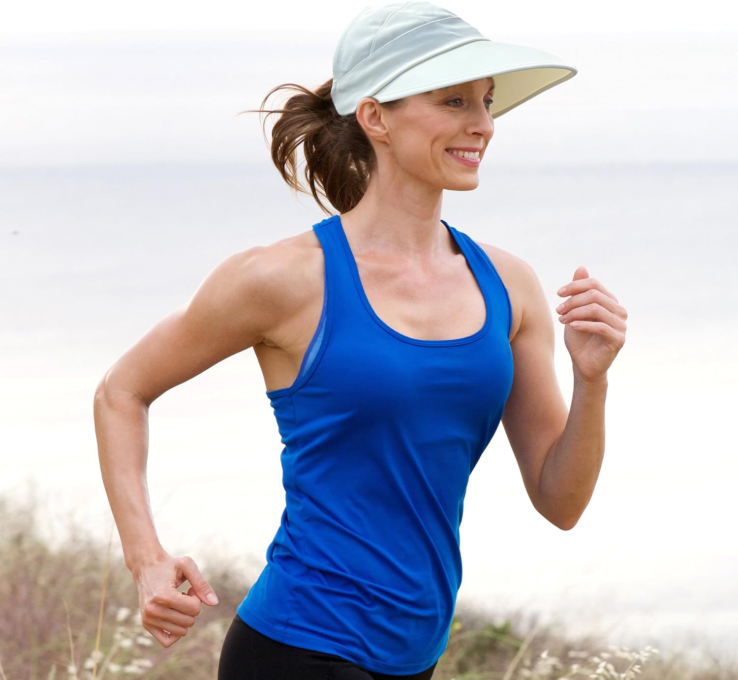 Lanzom Sun Visor Hats for Men Women Lightweight Packable Cooling Stretchy Visor Hat Beach Sun Hat for Running, Tennis, Golf