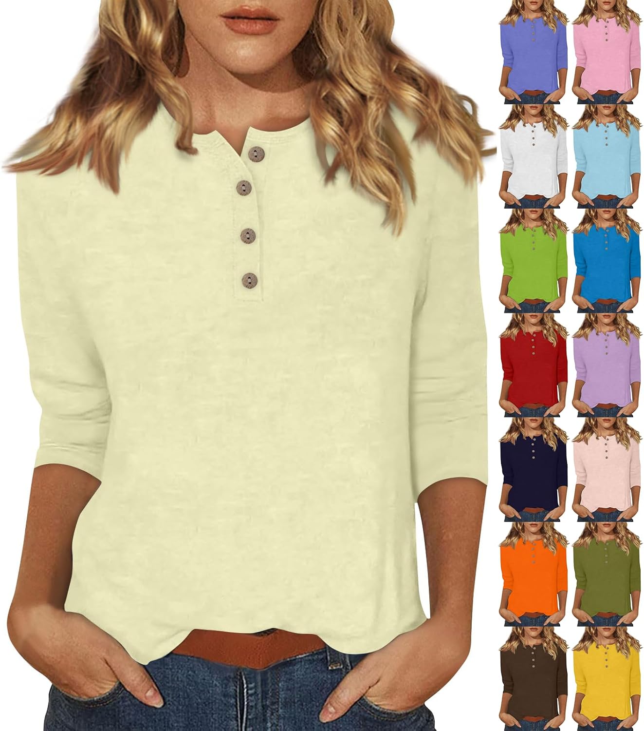 Merlie 3/4 Sleeve Shirt main image 1