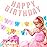MEETINGU Pink Happy Birthday Banner, Theme Party Decoration Supplies for Women Kids Baby Shower, 6.6 Inch Letter Cards