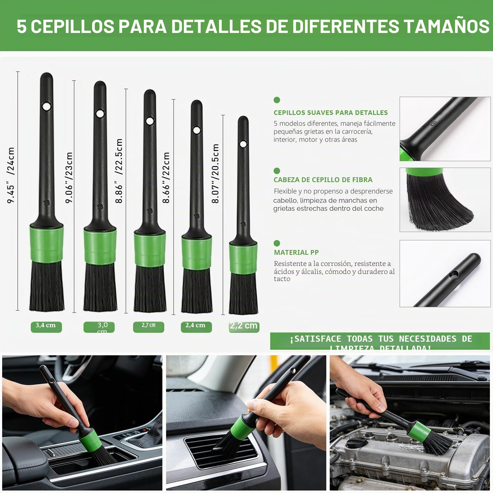 GES Mopa de lavado de coche 62 pulgadas, cepillo telescópico, escobilla de goma, kit limpieza microfibra 3 en 1, bolsa de almacenamiento