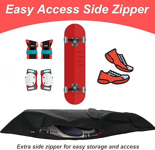 Miniatura 4 de Cosmos Bolsa para patineta – Mochila para monopatín y bolsa de transporte de viaje con bolsillo exterior, correa ajustable para estándar, mini