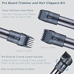 Aesfee 5-in-1 Beard Trimmer for Men, Waterproof Electric Razor & Hair Clippers Set with 20 Precision Dial Lengths, USB-C Charging Dock Shaving Kit