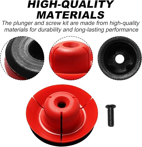 Miniatura 4 de Kit de émbolo y tornillo de cubo de salchicha de 20 onzas 44-70-0375 para pistola de calafateo y engrase inalámbrica Milwaukee 2441-20, 2641-21CT,