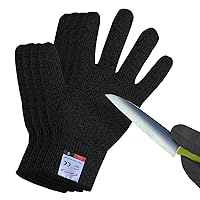 Vista 34 de Guantes resistentes a cortes, 2 pares de guantes resistentes a cortes de grado alimenticio, guantes de corte para cocina, pelado de ostras