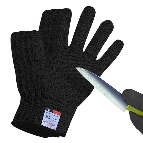 ohsuni Guantes de corte, 2 pares de guantes resistentes a los cortes de grado alimenticio, guantes resistentes a cortes para cocina, pelado de