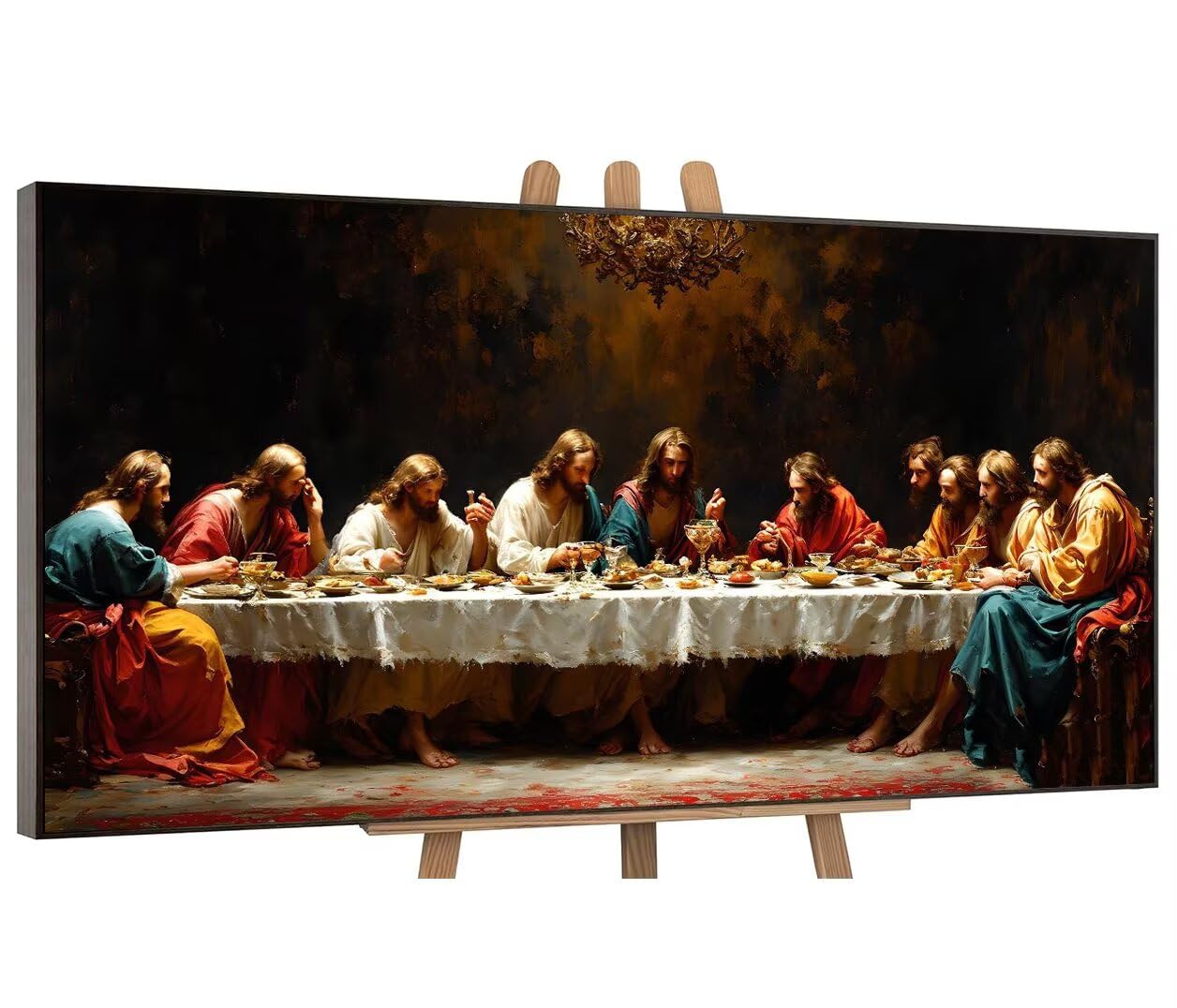 Paint by Numbers Kits, Oil Painting Works Last Supper with 3 Brushes and Acrylic Paint Painting Kit 40x80in for Kids and Adults Beginner DIY Gifts Arts Kits for Home Decoration (Without Frame) G-791