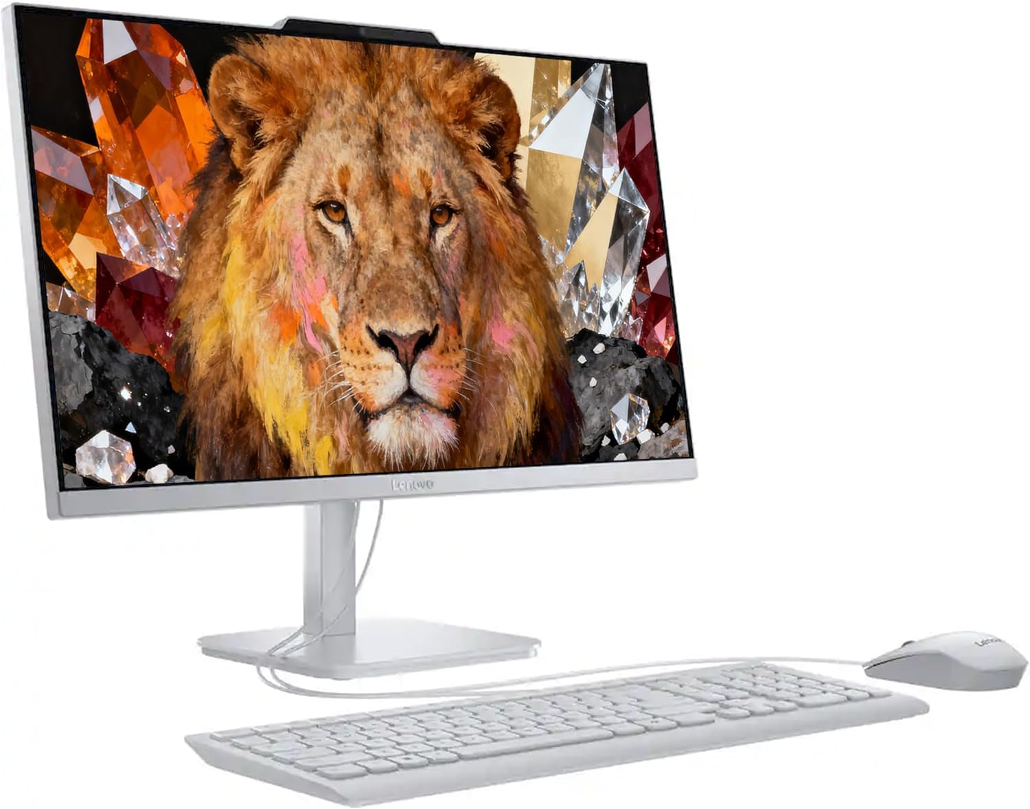 Lenovo A100 23.8" FHD All-in-One PC, Intel 4-Core CPU, 16GB RAM, 512GB SSD, Webcam, Wi-Fi 6/Bluetooth, RJ-45, Keyboard & Mouse, Perfect for Multi-User Home/Office/Online Learning, Windows 11,LE Bundle - Image 2