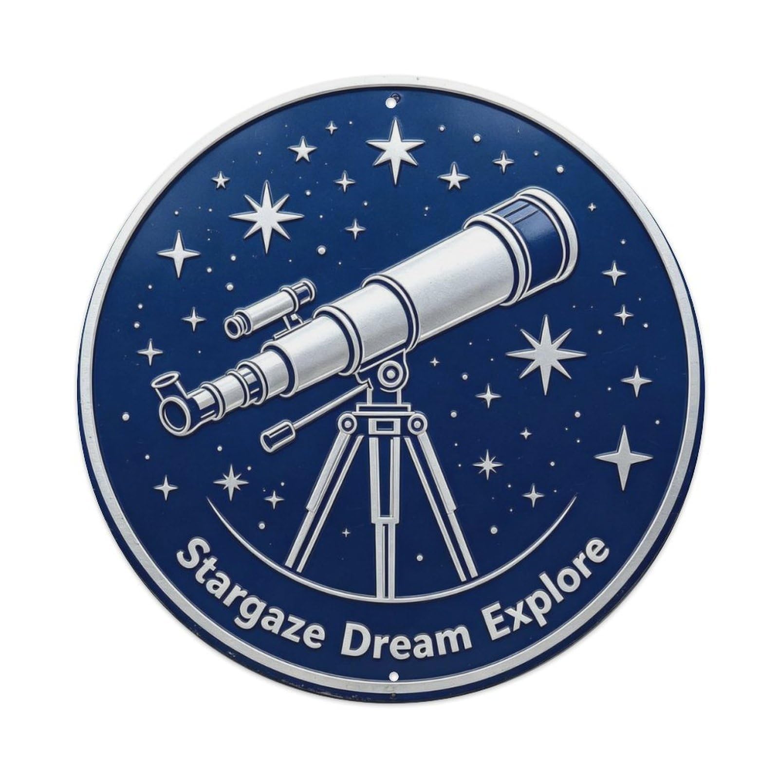 Stargaze Dream Explore Metal Tin Sign Plaque