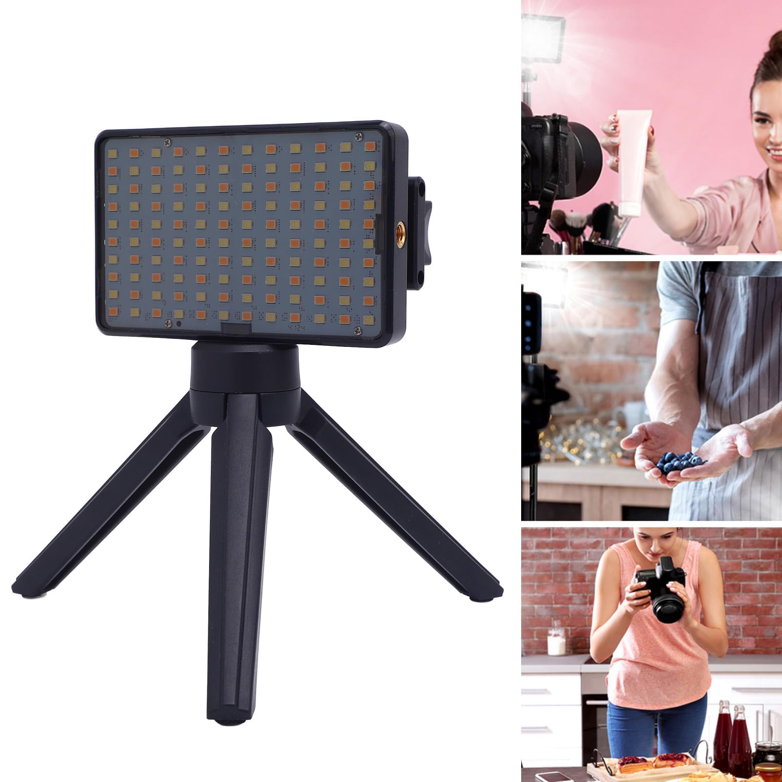 FLEXMAN Luce per Selfie con Lente Polarizzante CPL 52mm, Luminosità 2500K~9000K Illuminazione Regolabile a 120° Luce di Riempimento con Clip per Lente Polarizzata CPL Senza Fili