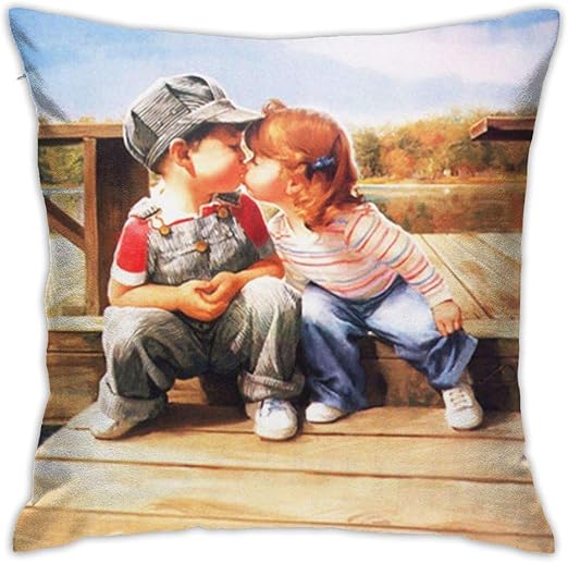 Amazon Co Jp クッションカバー 45 45cm 子供 キス 北欧 おしゃれ ソファ背当て 装飾枕カバー 座布団カバー 部屋雑貨 ソファー 車用 インテリア 飾り 家庭用 正方形 ベッド 背当て 枕カバー 1枚 ホーム キッチン