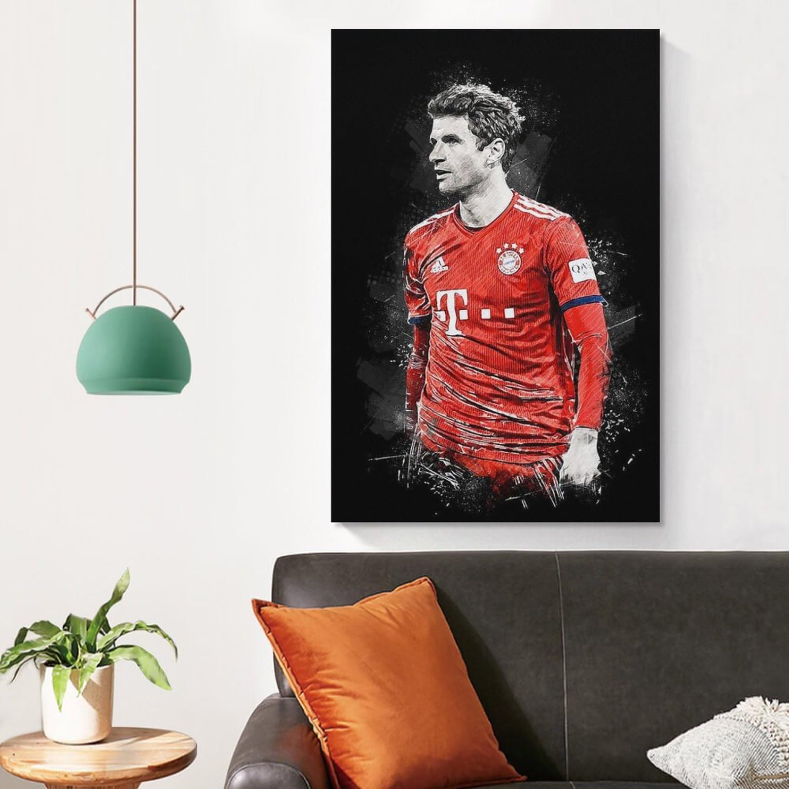 Thomas Müller Poster Leinwand Druck 30x45cm - Fußball Wanddekoration Für Fans