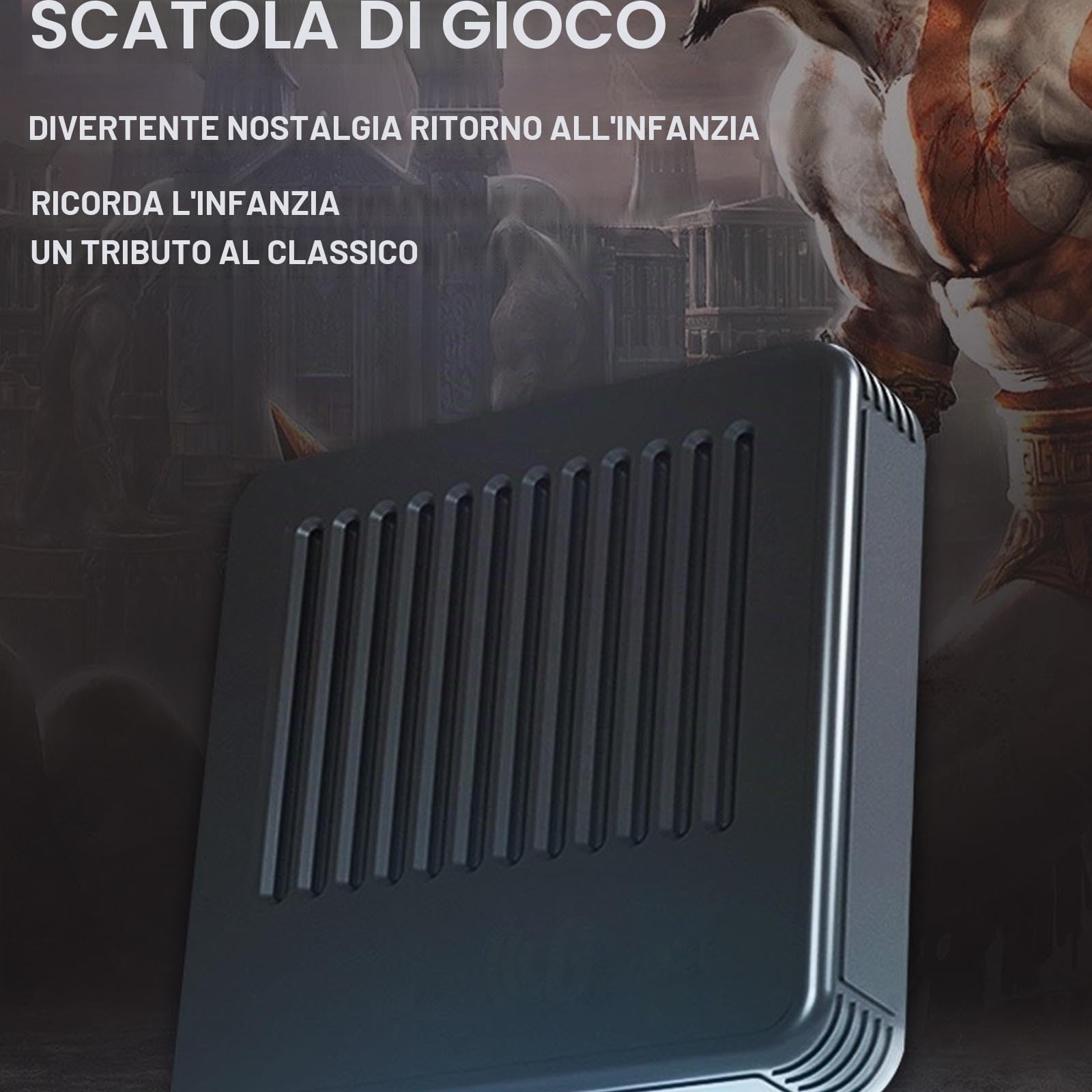 Console per Videogiochi, Uscita HD HDMI 1080P, Stick da Gioco retrò Plug & Play con 2 Controller Doppi Wireless, Oltre 60000 Giochi Integrati 256G per Bambini E Adulti