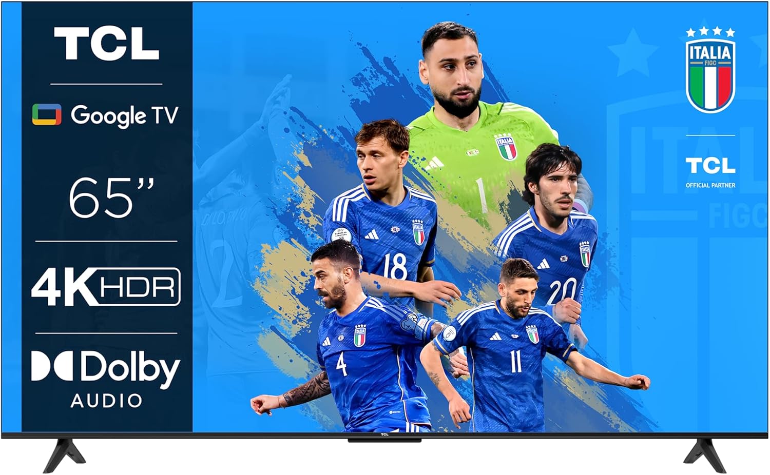 TCL 65P639, TV 65”, 4K HDR, Ultra HD, Google TV con design senza bordi (HDR 10, Game Master, Dolby Audio, compatibile con Assistente Google e Alexa)