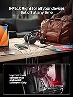 Vista 13 de LISEN Cable USB C, paquete de 5 [3.3/3.3/6.6/6.6/10 pies] USBC a USBC cable de carga para iPhone 16e 15 Pro Max, cable de 60 W (3.1 A) C a C