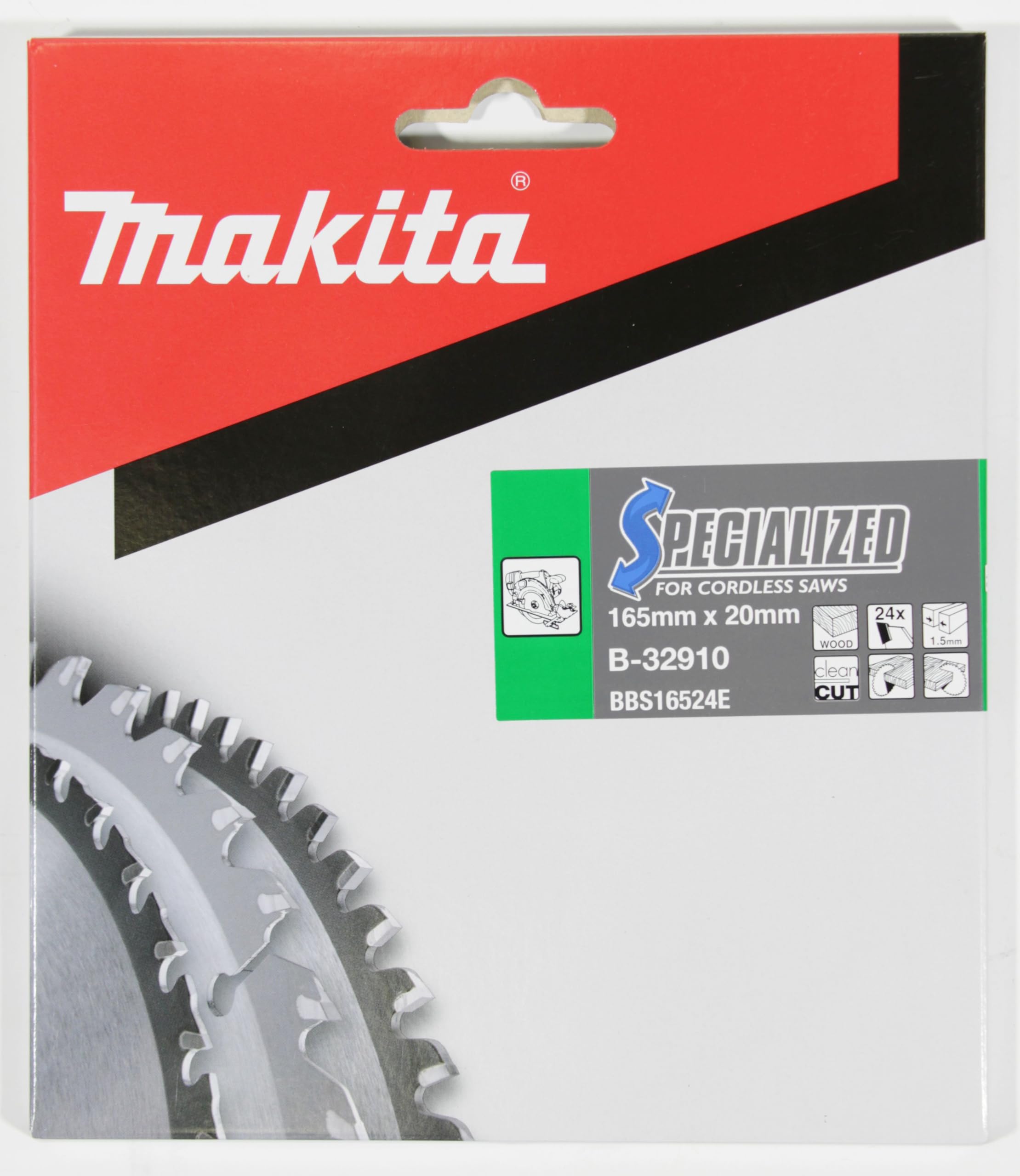 Makita B-32910, Lama per sega specializzata, 165 x 20 mm