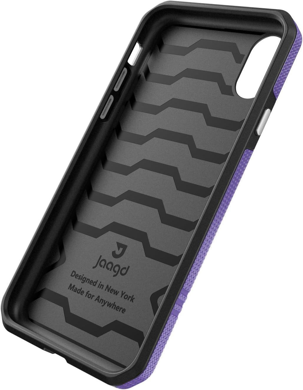 Jaagd iPhone X Case, Slim Shock-Absorbing Modern Slim Non-Slip Grip Cell Phone Cases for Apple iPhone X (Purple)