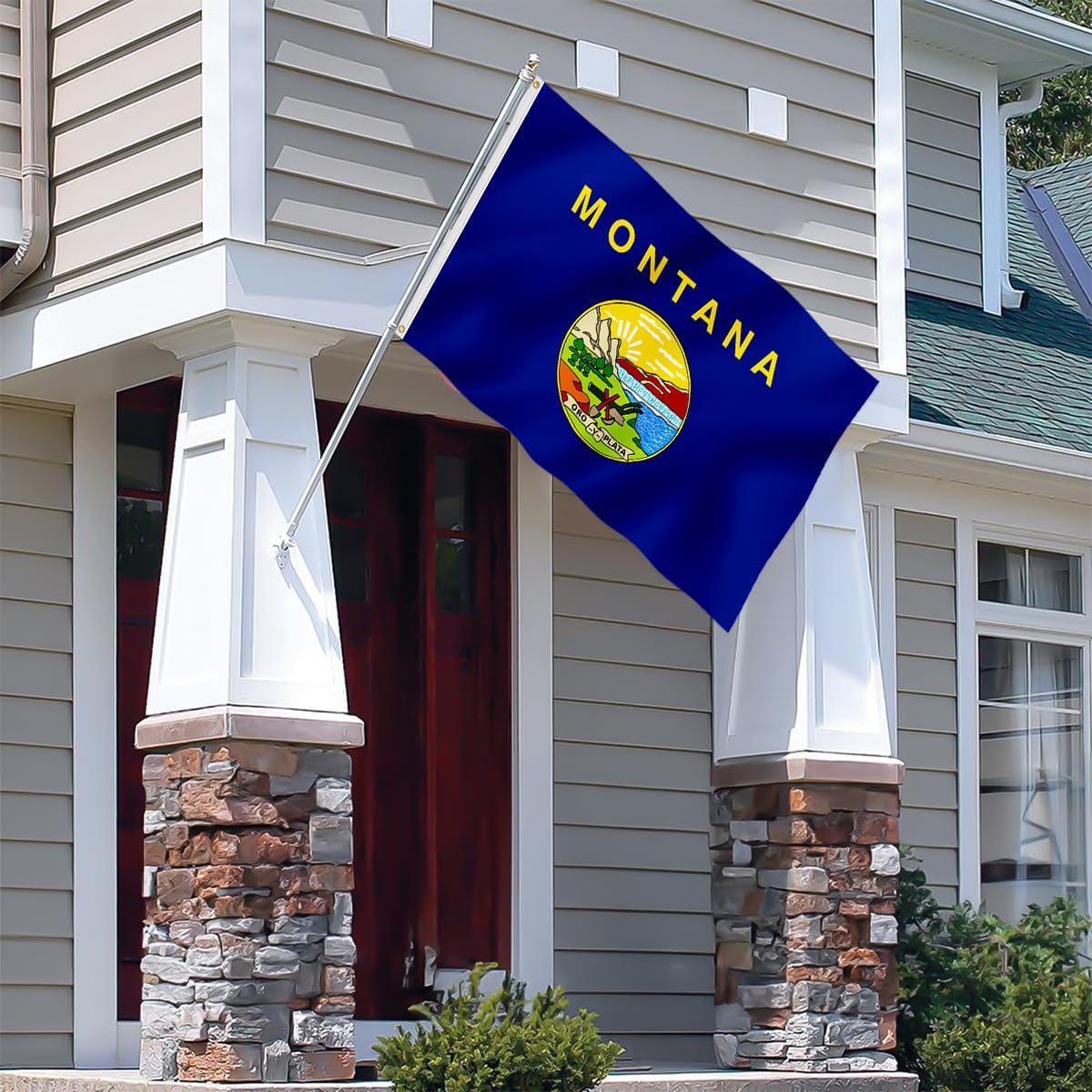 Montana State Flag MT State Flag 6x10FT Fade Proof Gorgeous Color Thicker Polyester with 2 Brass Grommets