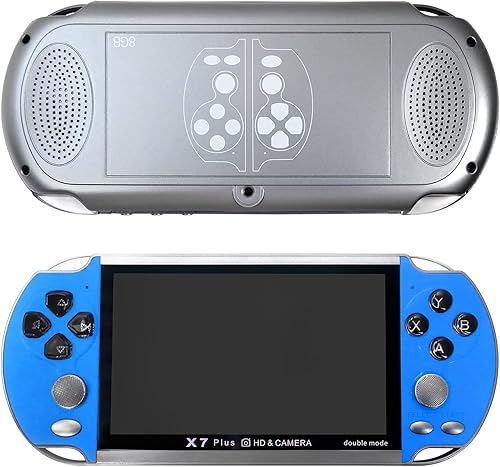 Miniatura 6 de X7 Plus Retro Portable Mini Handheld Video Game Console 8-Bit 5.1 Inch LCD for Ki-ds Game Player Built-in 10000 Games - Blue