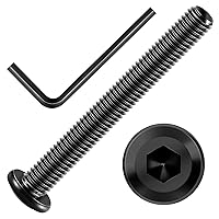 Vista 54 de Mywish M5 x 8mm 20 piezas de tornillos de cabeza plana con rosca hexagonal, pernos de acero inoxidable 304 para muebles con rosca completa, óxido