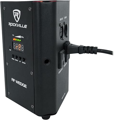 Miniatura 6 de 6 Rockville RF Wedge Black RGBWA+UV Batería inalámbrica DMX DJ Up Lights+RF Remotes