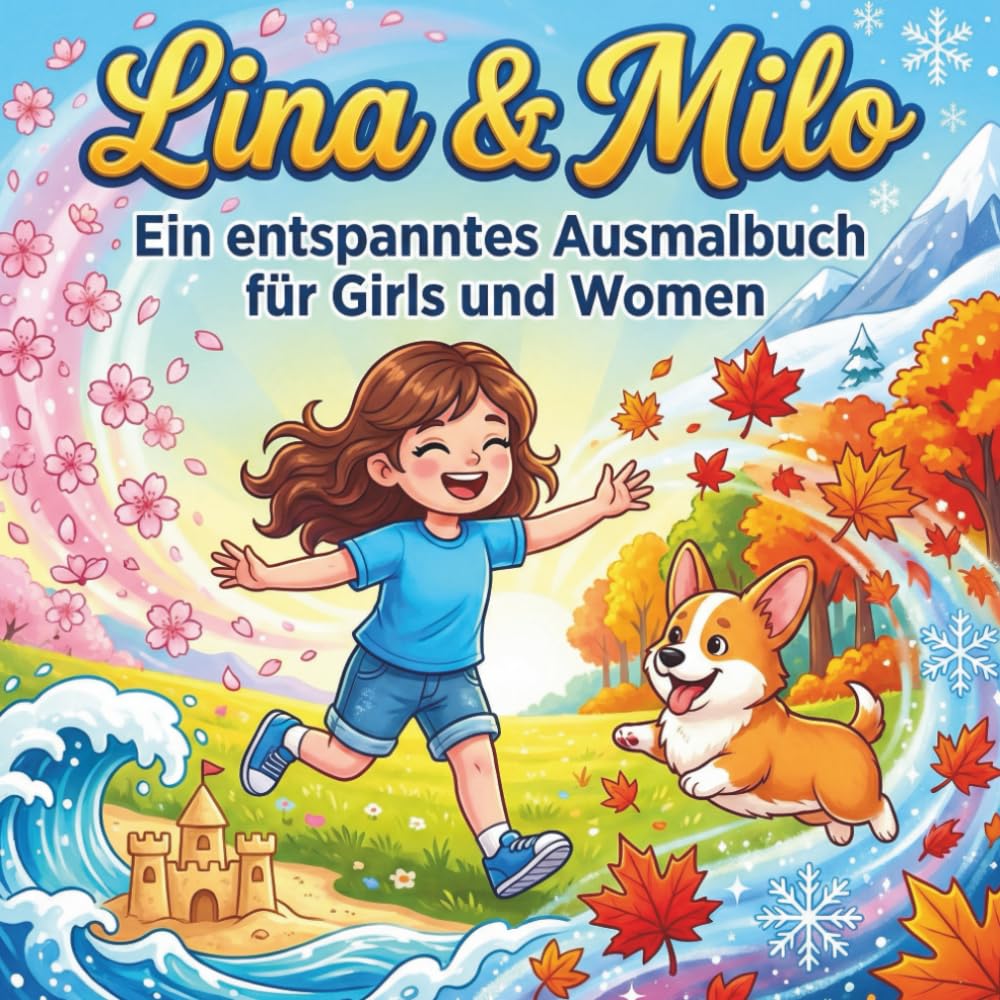 Lina & Milo: Ein entspanntes Ausmalbuch für Girls und Women über Freundschaft, gemeinsame Reisen und die kleinen Momente des Jahres