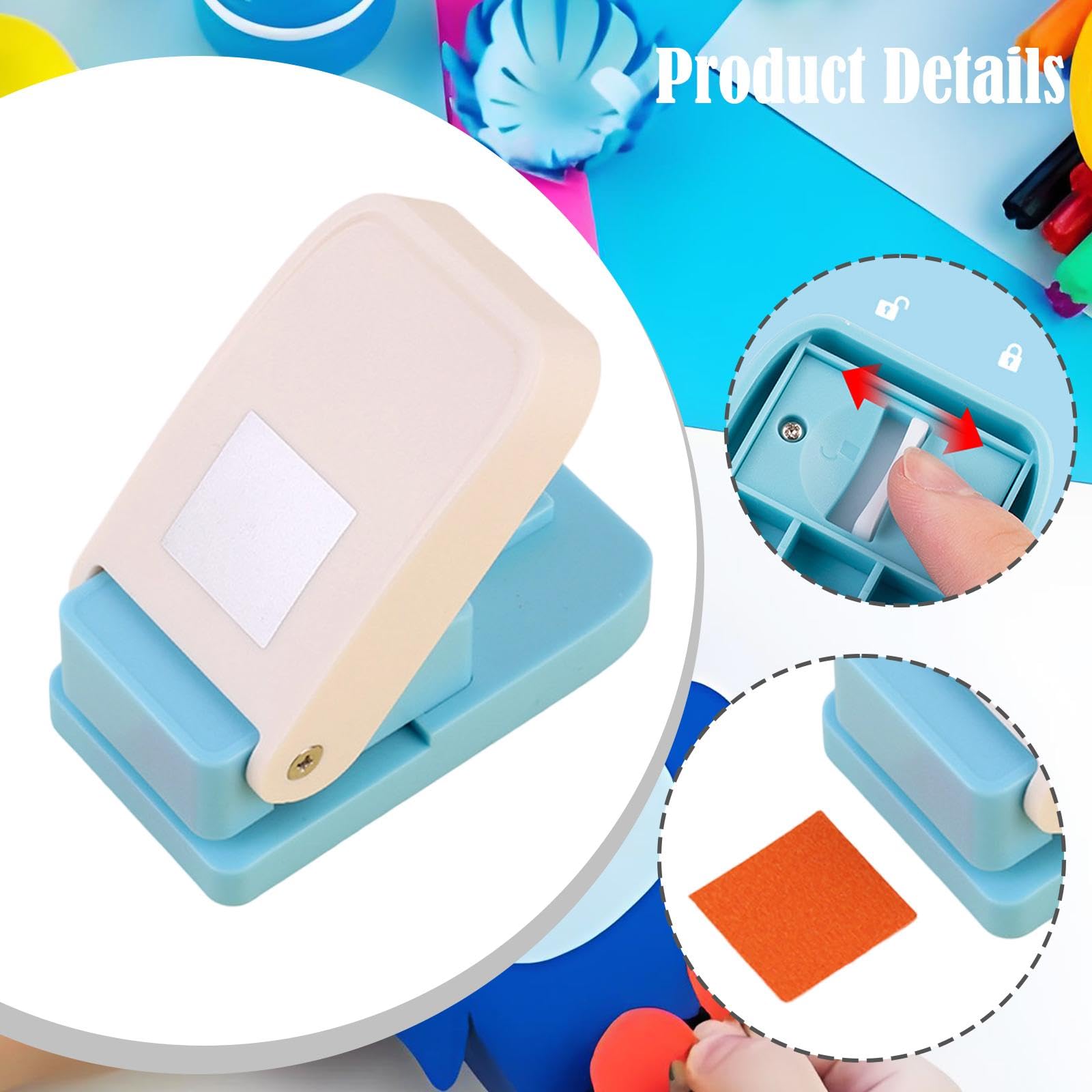 Qianly 3x Tab Punch Perforatrice Divisorio Multiuso Carta Bottone Scorrevole Acciaio Carbonio per Creazioni Scrapbooking Journaling Adatto a Lavori Manuali S
