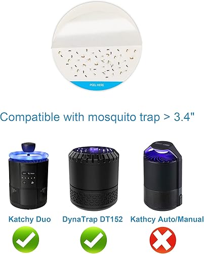 Miniatura 2 de 48 tableros de pegamento de repuesto de 3.4 pulgadas, almohadillas adhesivas compatibles con DynaTrap DT152 y Katchy Duo para interiores, trampa