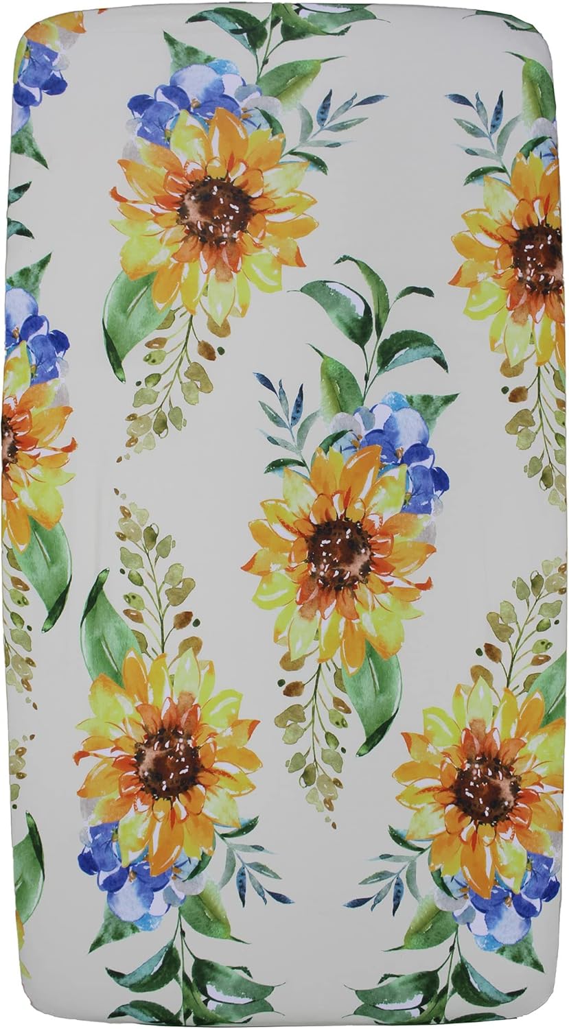 Dear Baby Gear - Baby Crib Sheets - Toddler Bed Sheets - Breathable Fitted Bed Sheet - Nursery Bedding - Infant Cribs Mattress Cover - Crib Sheet for Girls & Boys 52x28x10 (Burgundy and Navy Floral)