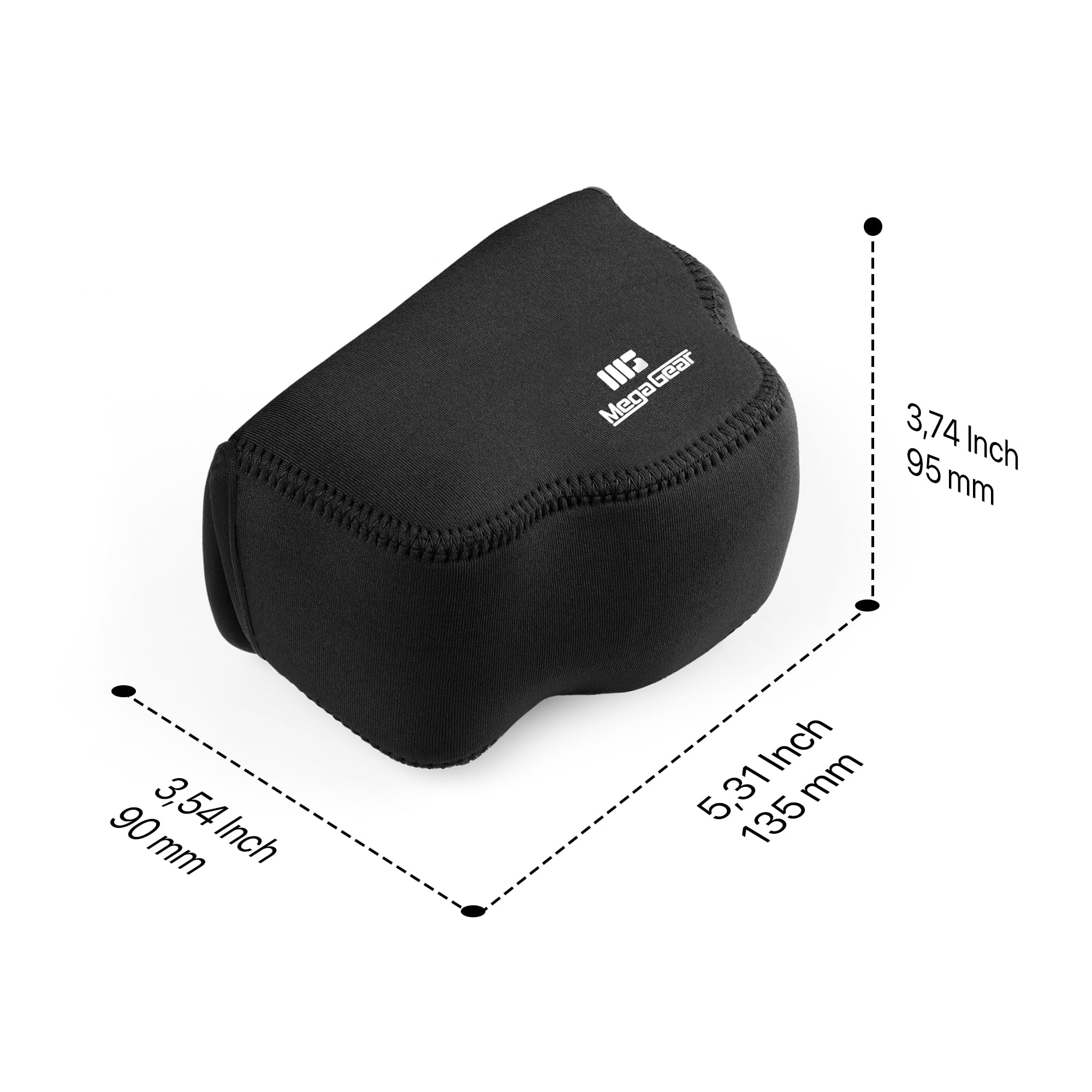 MegaGear Neoprene Camera Case for Sony Alpha a6700 (16-50mm) - Stylish and Protective Digital Photography Bag - Black - Image 2