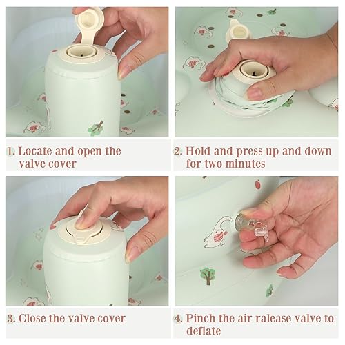 Miniatura 75 de Silla de bebé inflable, asiento de bebé inflable para bebés de 3 meses en adelante, silla inflable de verano con bomba de aire integrada, asiento