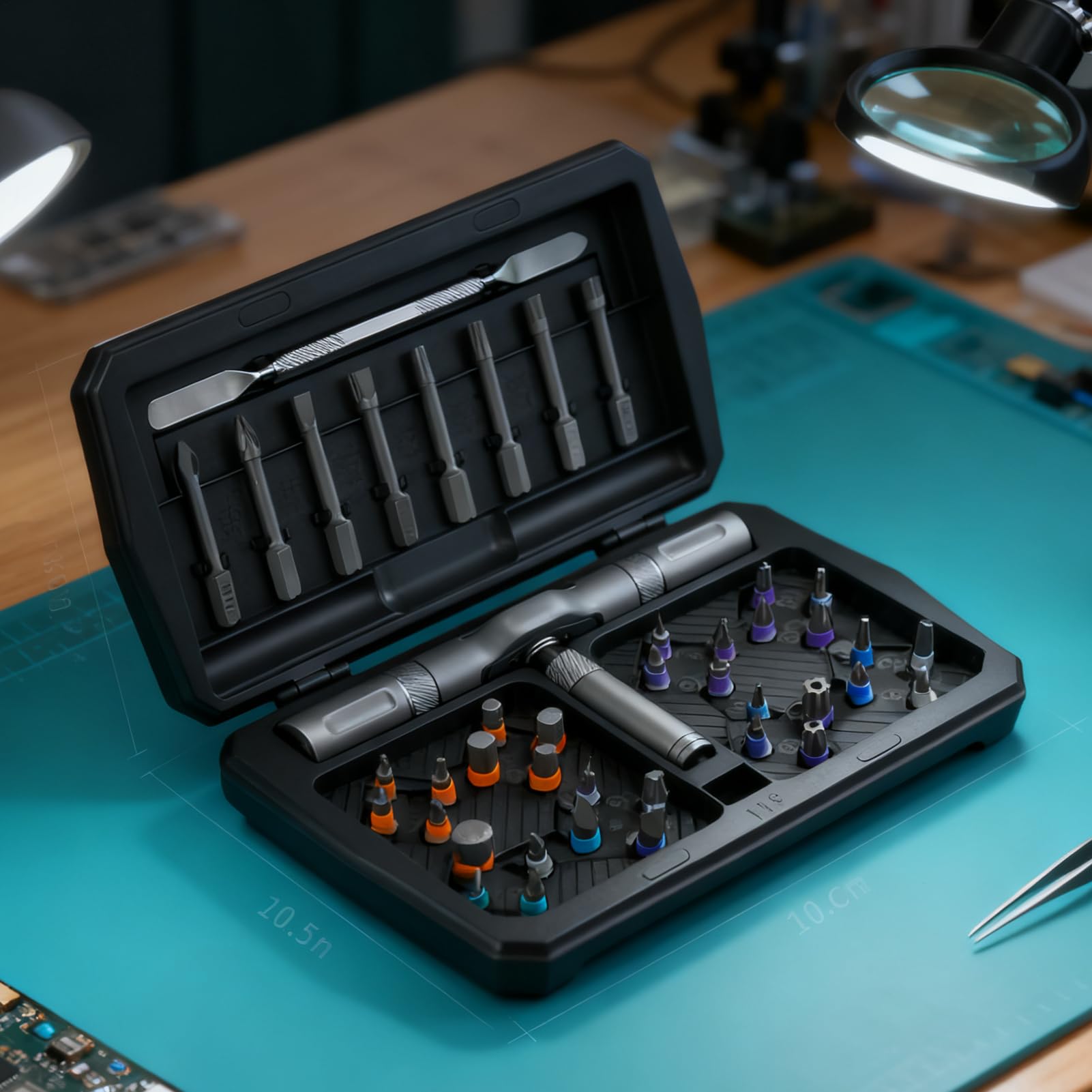 Juego De Destornilladores Magnéticos 43 En 1 Herramienta De Reparación | Kit de Destornilladores para Ordenador Para Reparar Relojes Gafas De Sol Bicicleta Computado