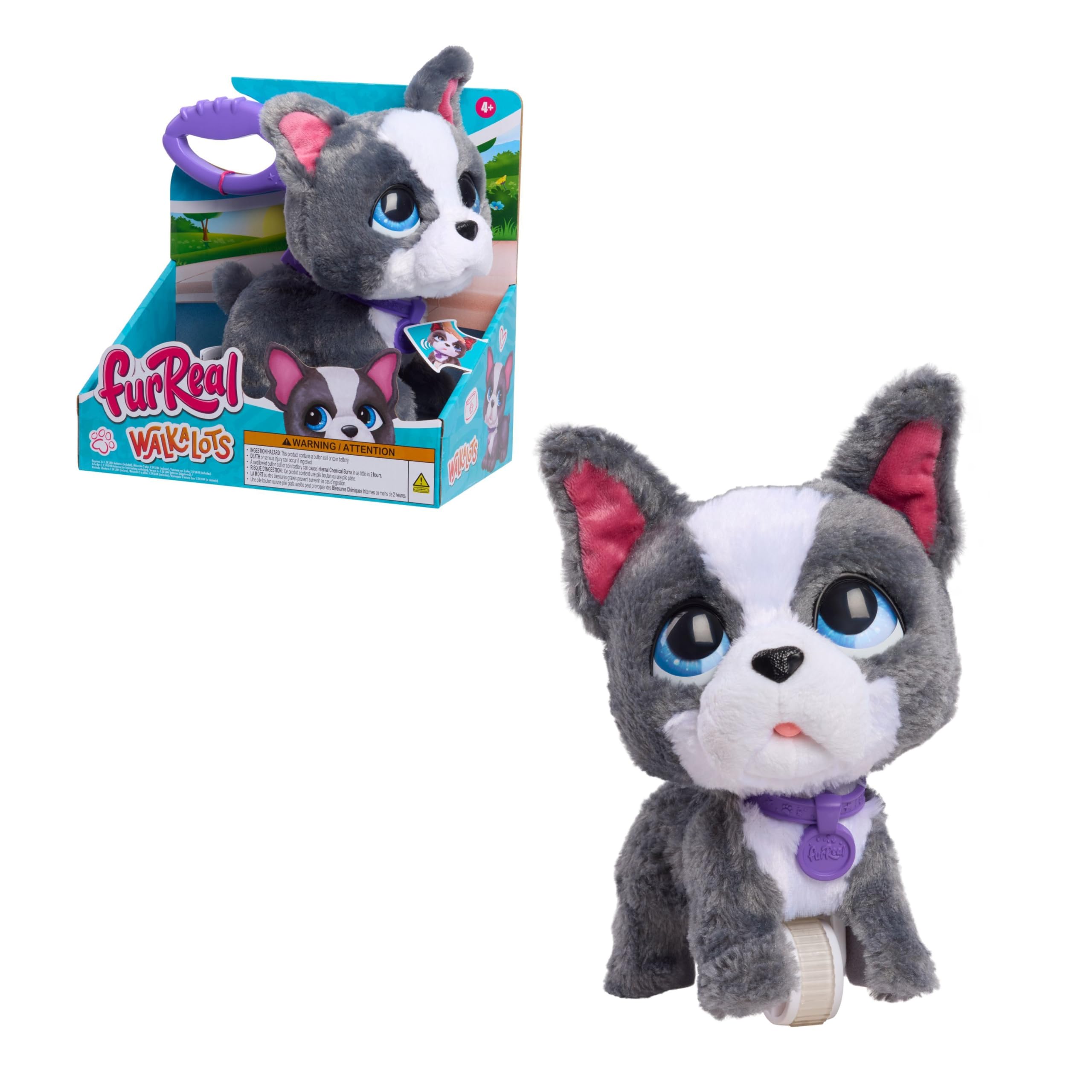 Amazon.com: FurReal Walk-A-Lots French Bulldog Interactive Toy Dog