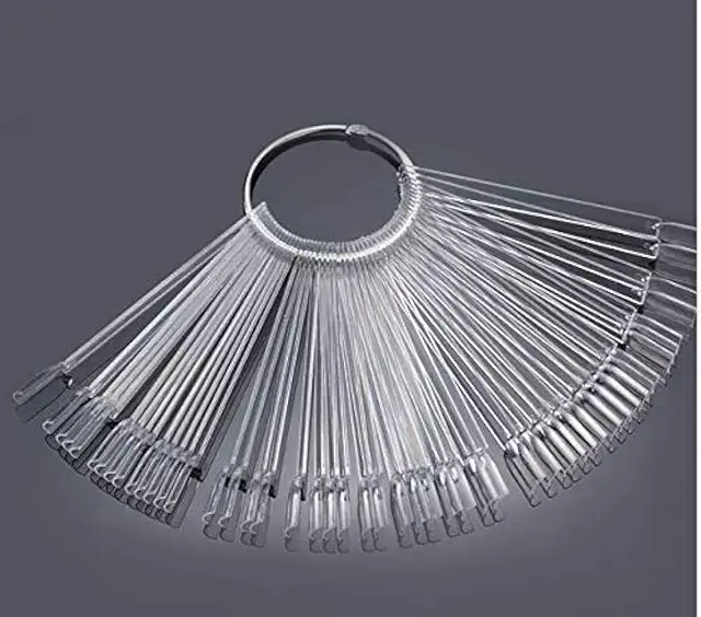50 Stück Transparente Nagel Display Sticks für Nail Art Übungen und Salon Display